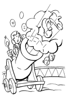 A coloring page of bassie and adriaan